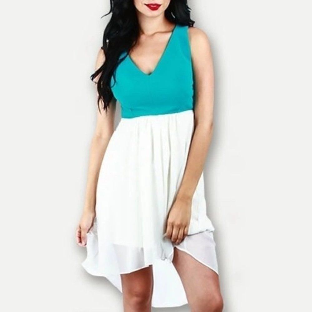 *Clearance* Grifflin Paris Blue V-Neck Dress